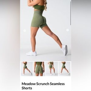 Teal Scrunch Seamless Shorts